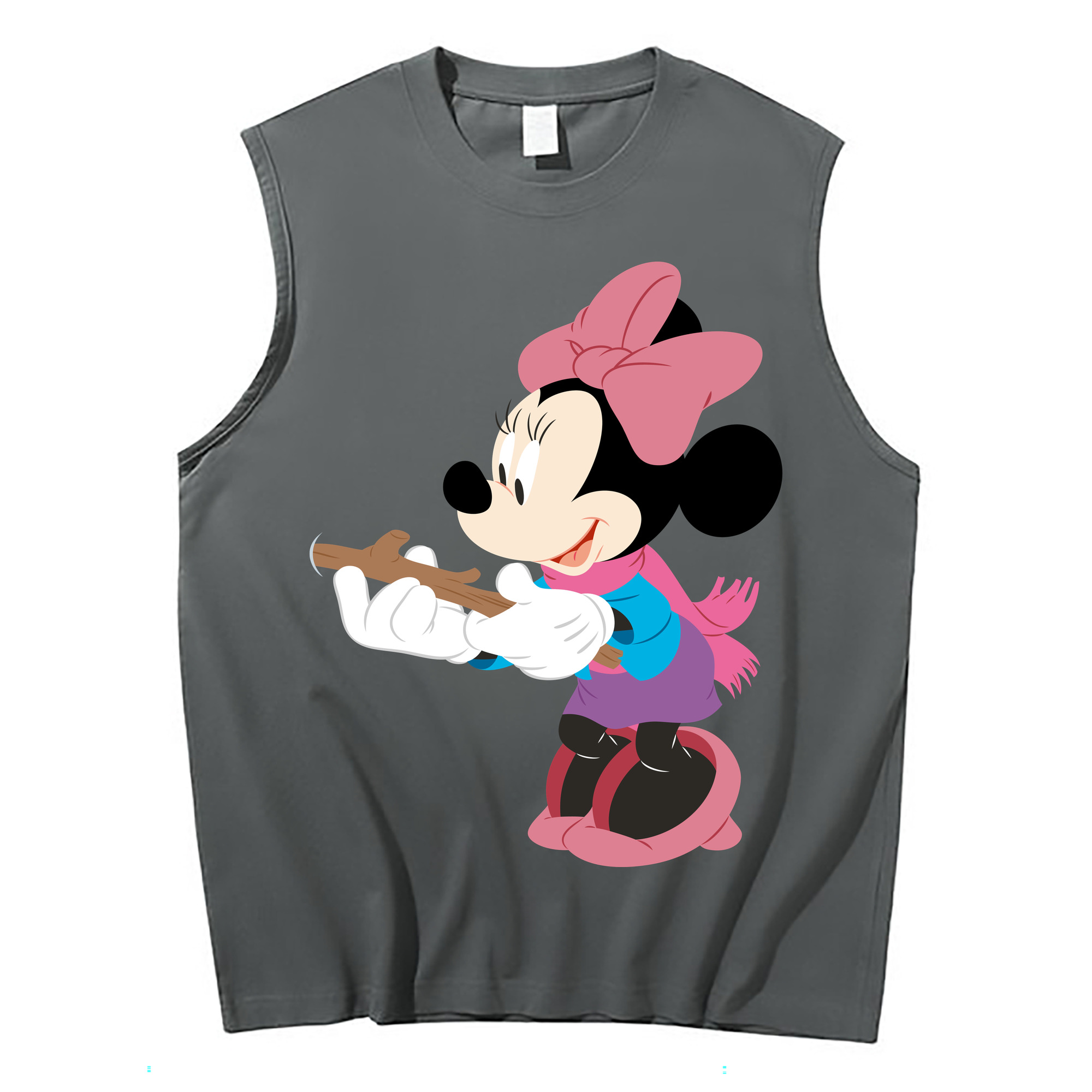 （画像用） ミッキーマウス Mickey Mouse コットン100％タンクトップ（フロントプリント）